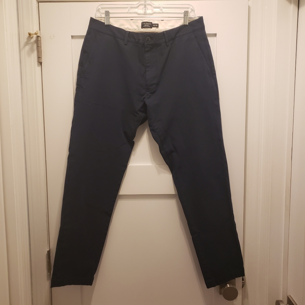 Club Monaco NAVY Mens CONNOR Chinos 33x32. Modern Slim Fit - Picture 5 of 9